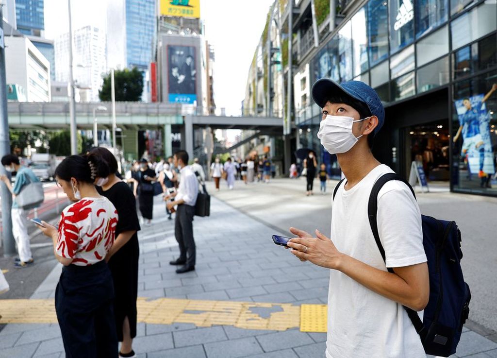 Suasana salah satu sudut Tokyo, Jepang, pada Agustus 2022. Pemerintah Jepang menawarkan subsidi hingga 5 juta yen bagi keluarga yang mau pindah dari kawasan Metropolitan Tokyo. 