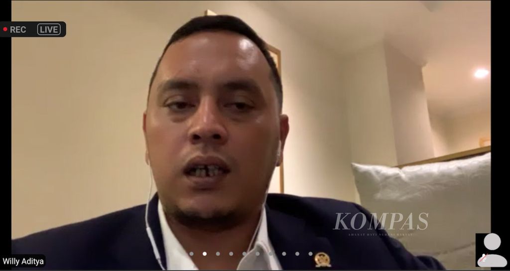 Wakil Ketua Badan Legislasi DPR RI dari Fraksi Nasdem Willy Aditya