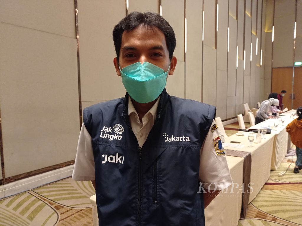 Kepala Seksi Perencanaan Bidang Pengendalian Banjir dan Drainase Dinas Sumber Daya Air Jakarta Maman Supratman seusai diskusi media di Jakarta Selatan, Rabu (6/7/2022).
