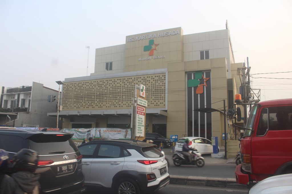 Rumah Sakit Kartika Husada Jati Asih, Kota Bekasi, Jawa Barat, Sabtu (30/9/2023). Di tempat ini Benediktus Alvaro Derren dirawat intensif setelah mengalami mati batang otak pascaoperasi amandel.