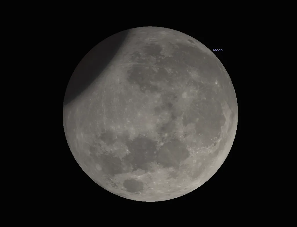 Partial Lunar Eclipse at the End of Sunday Night