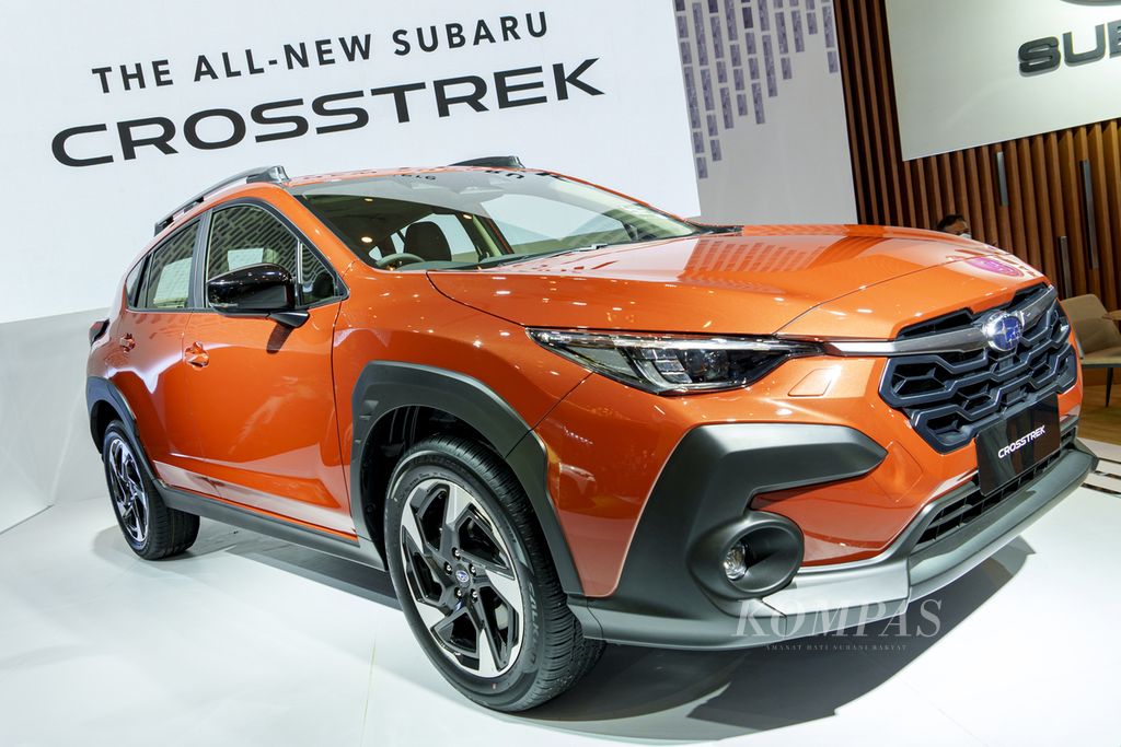 All New Subaru Crosstrek dipamerkan Gaikindo Jakarta Auto Week di JCC Senayan, Jumat (10/03/2023). 