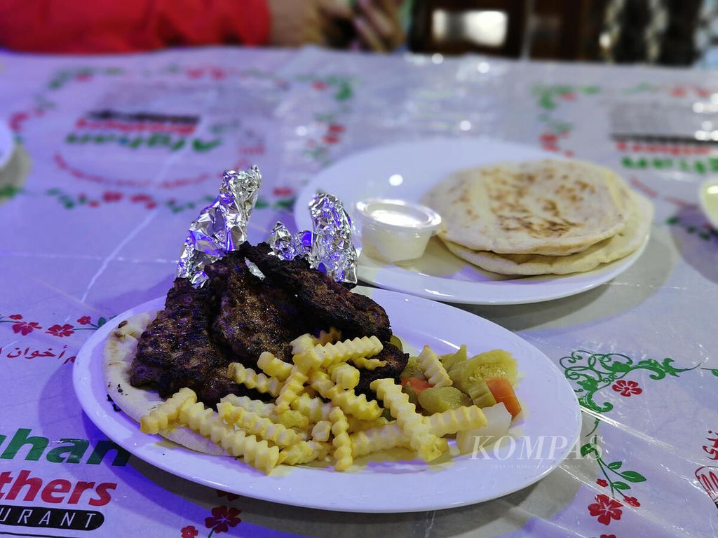 Menu Lamb chop di Restoran Afghan Brothers. 