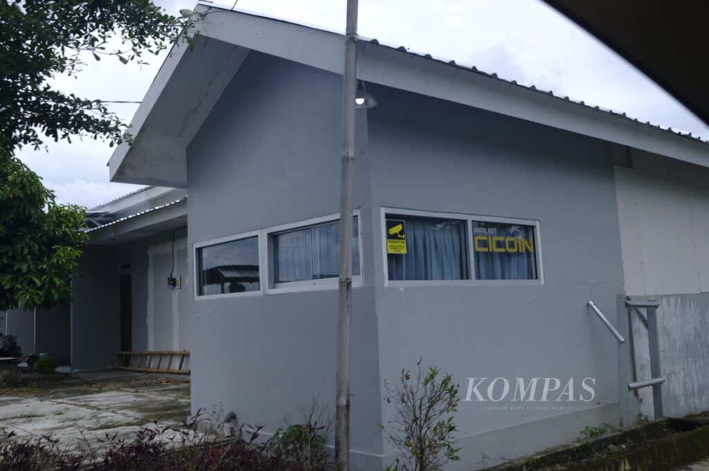 Salah satu kantor milik entitas kripto Cicoin di Jogjakarta, kosong saat dikunjungi Minggu (5/12/2021).