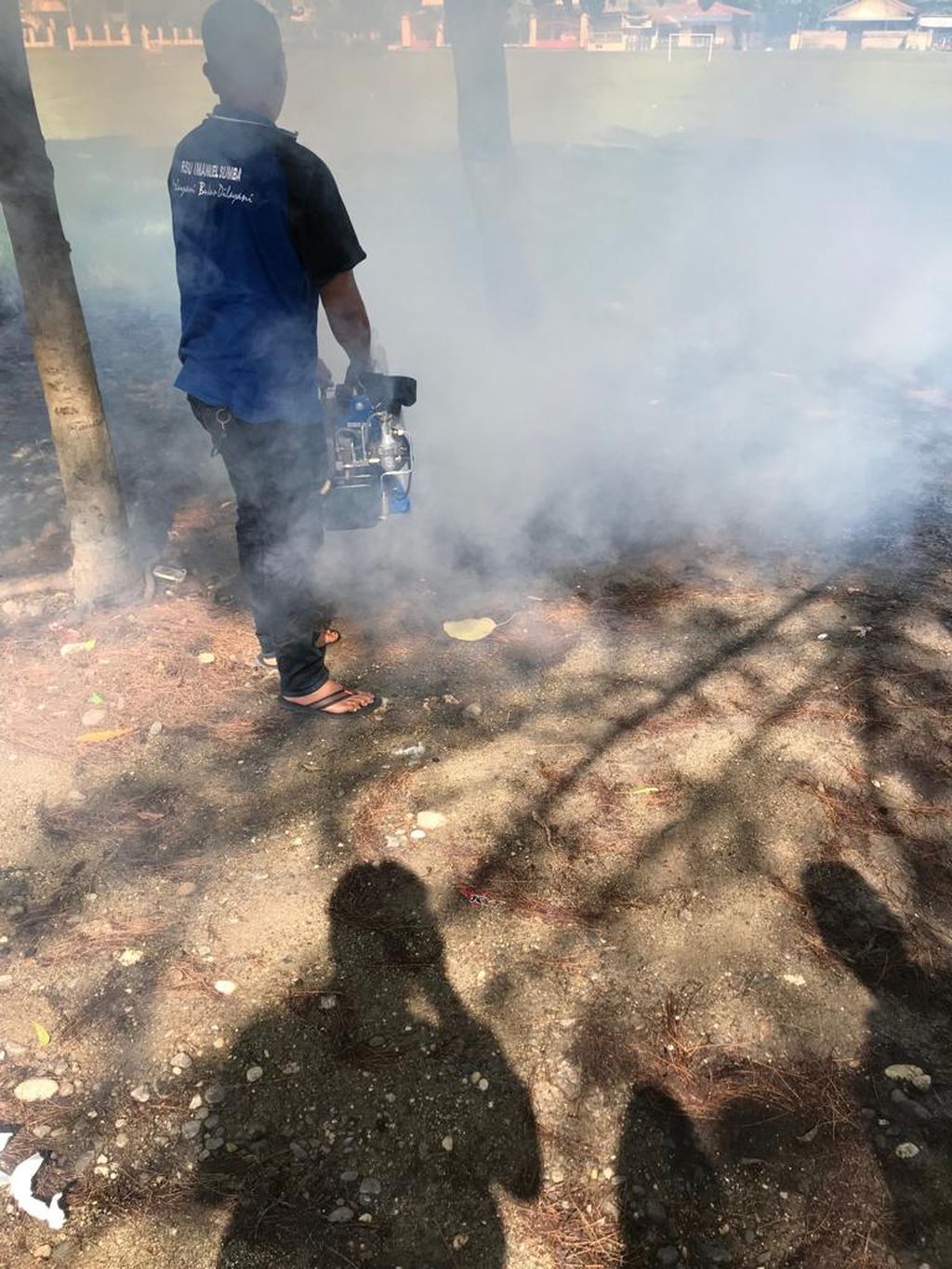 Kegiatan foging di Kelurahan Liliba Kota Kupang, Maret 2021. Foging salah satu upaya mencengah penyebaran nyamuk <i>Aedes aegypti.</i>
