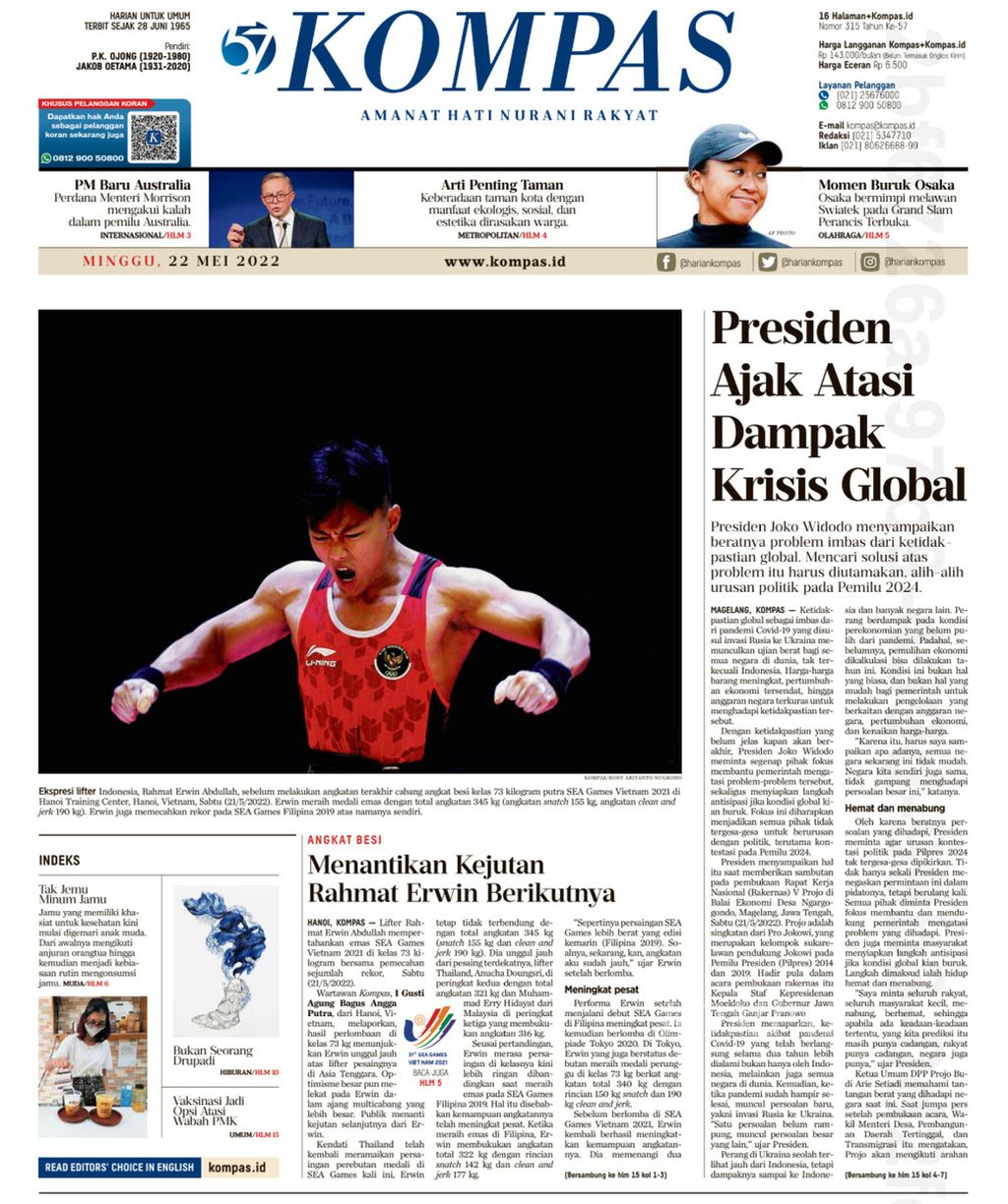 Kompas 22 Mei 2022 