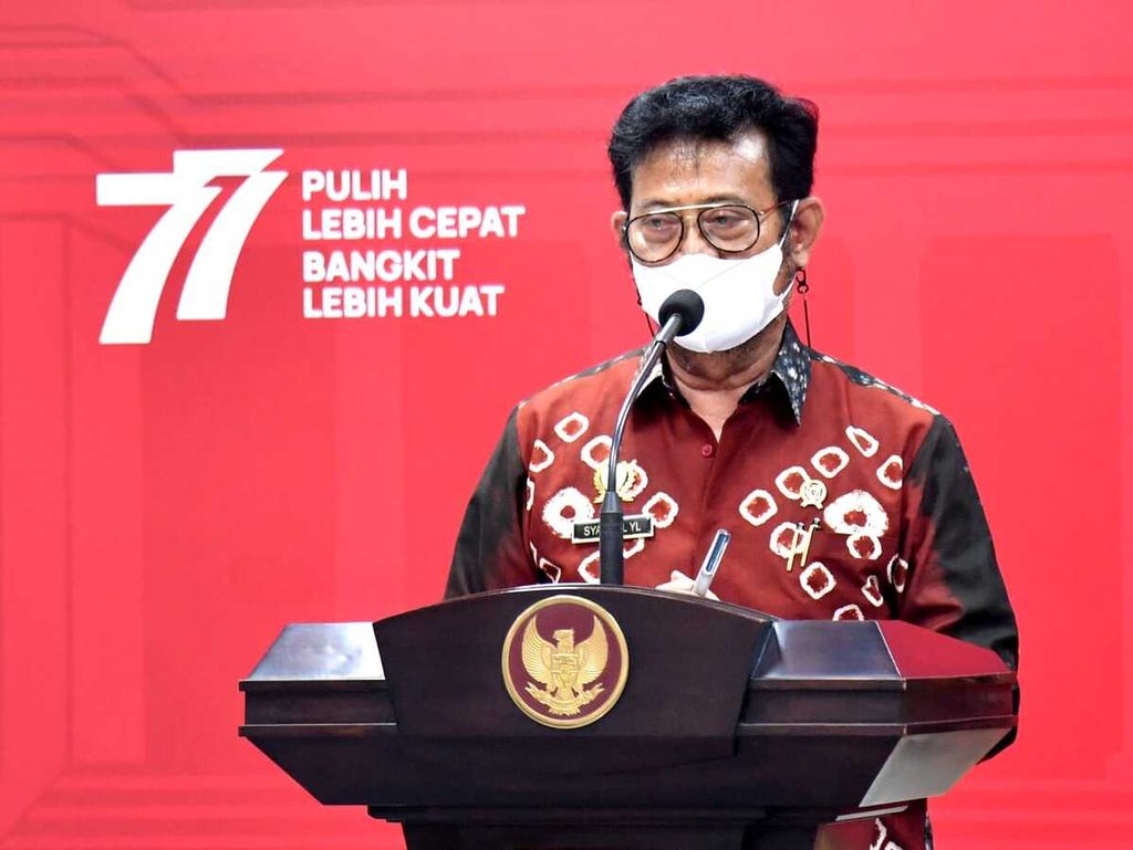 Menteri Pertanian Syahrul Yasin Limpo
