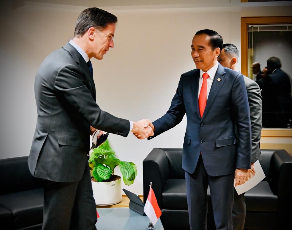 President Joko Widodo held a bilateral meeting with Dutch PM Mark Rutte at the Europe Building, Wednesday (14/12/2022).