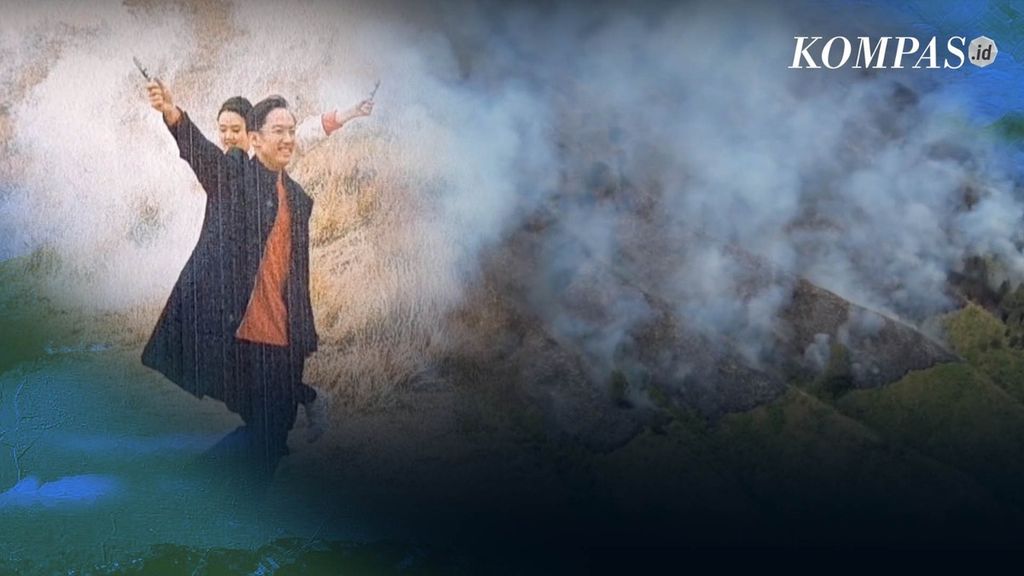 Penggunaan suar (<i>flare</i>) untuk pmotretan untuk foto pranikah memicu kebakaran di sabana Bromo.