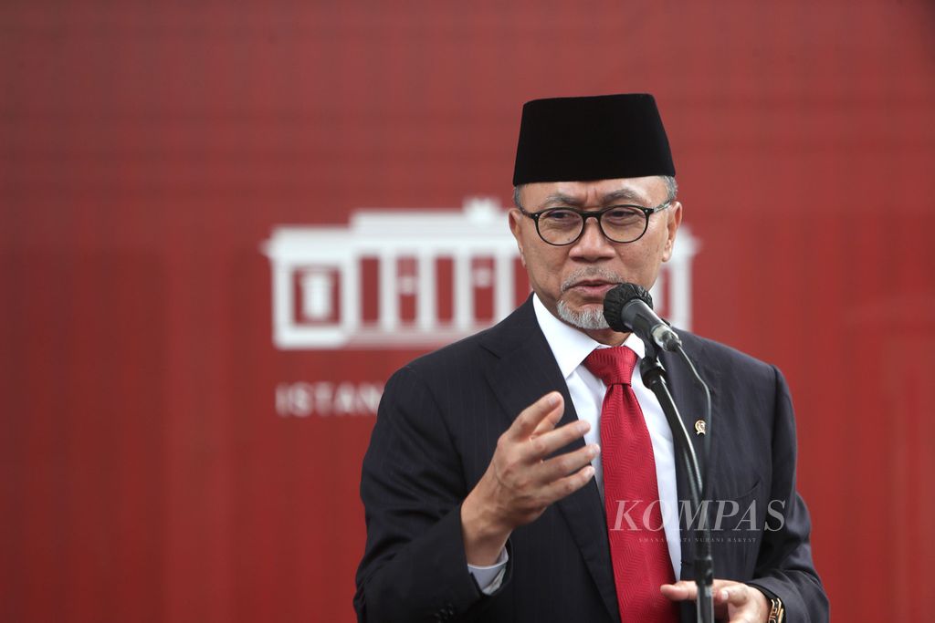 Ketua Umum PAN sekaligus Menteri Perdagangan Zulkifli Hasan 