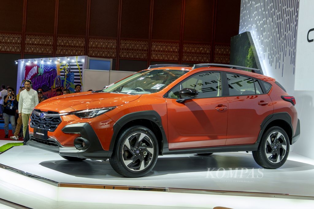 All New Subaru Crosstrek dipamerkan Gaikindo Jakarta Auto Week di JCC Senayan, Jumat (10/03/2023). 