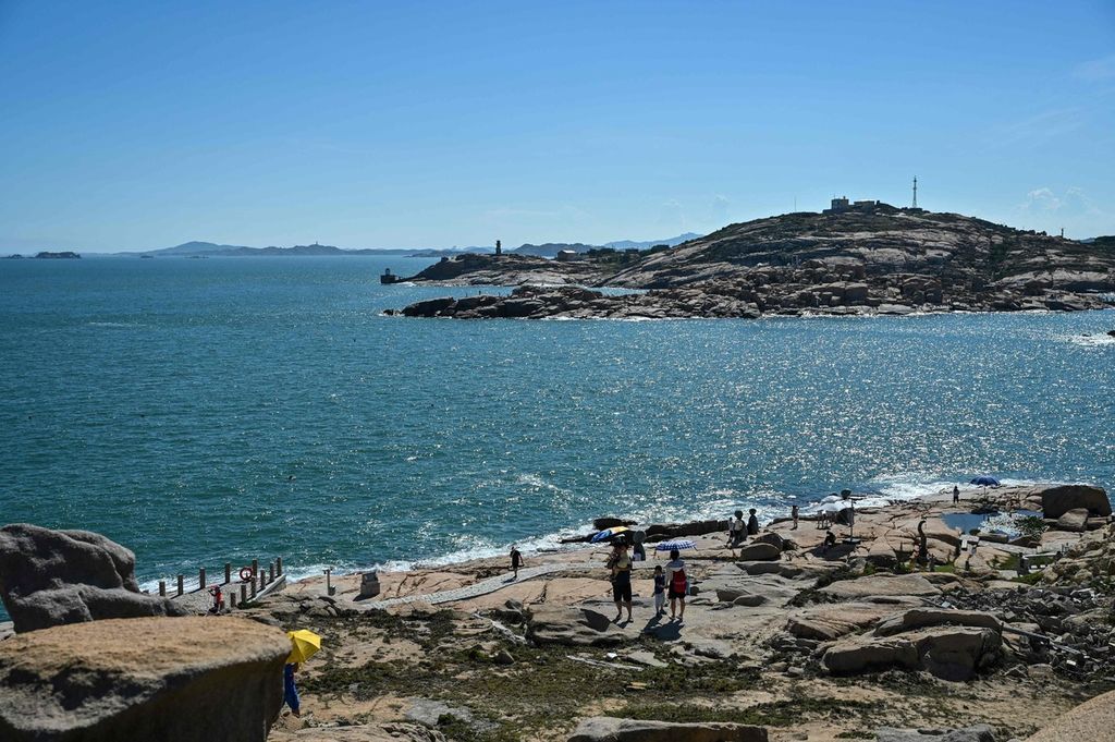 Pemandangan di Pulau Pingtan, salah satu area di China daratan yang paling dekat dengan Taiwan, di Provinsi Fujian, China, 5 Agustus 2022.