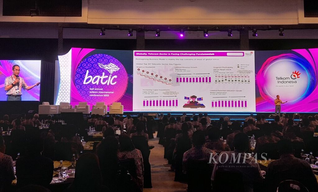 Suasana konferensi hari pertama BATIC 2023 di Nusa Dua, Badung, Rabu (6/9/2023). 