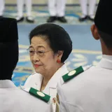 Megawati Hadiri Pengukuhan Paskibraka di Istana Negara