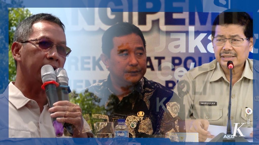 DPRD DKI Jakarta akhirnya mengumumkan tiga nama usulan penjabat gubernur DKI Jakarta yang akan menggantikan Anies Baswedan dan Ahmad Riza Patria (13/9/2022). Ketiga nama tersebut yaitu Kepala Sekretariat Presiden Heru Budi Hartono, Sekretaris Daerah DKI Jakarta Marullah Matali, serta Dirjen Politik dan Pemerintahan Umum Kemendagri Bahtiar.