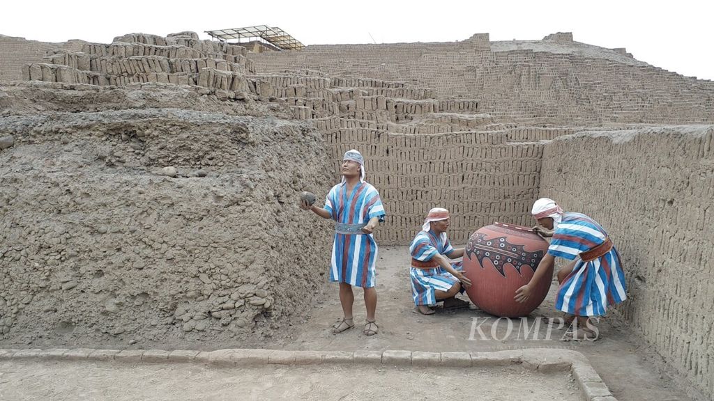 Ruangan di situs kuno di Lima, Peru.