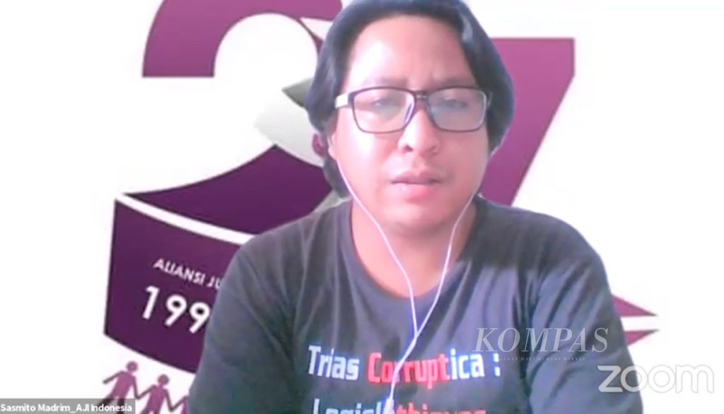 Ketua Umum Aliansi Jurnalis Independen Sasmito Madrim