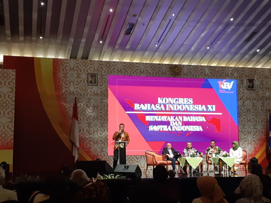 Gelar wicara soal pengajaran bahasa Indonesia bagi penutur bahasa asing di sejumlah negara di KBI XI di Jakarta, Selasa (30/10/2018). Sejumlah atase pendidikan dan kebudayaan Indonesia di luar negeri menjelaskan peluang dan tantangan internasionalisasi bahasa Indonesia di luar negeri.