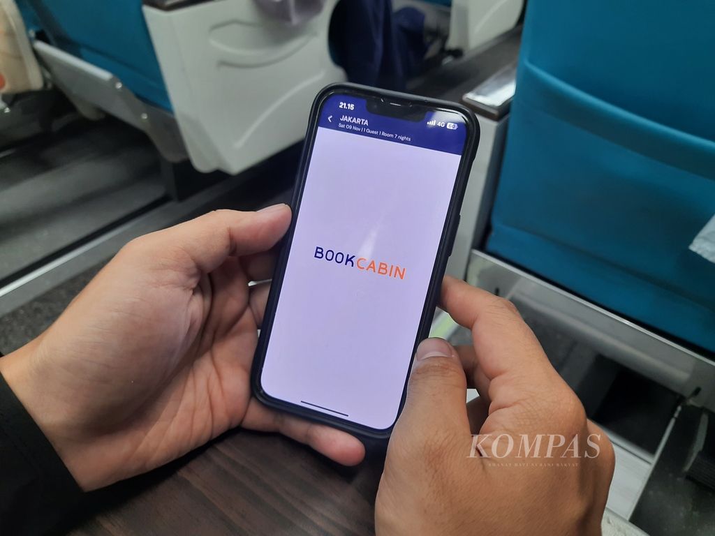 BookCabin, platform agen perjalanan daring milik Lion Air Group, saat diakses konsumen di Jakarta, Sabtu (2/11/2024). 