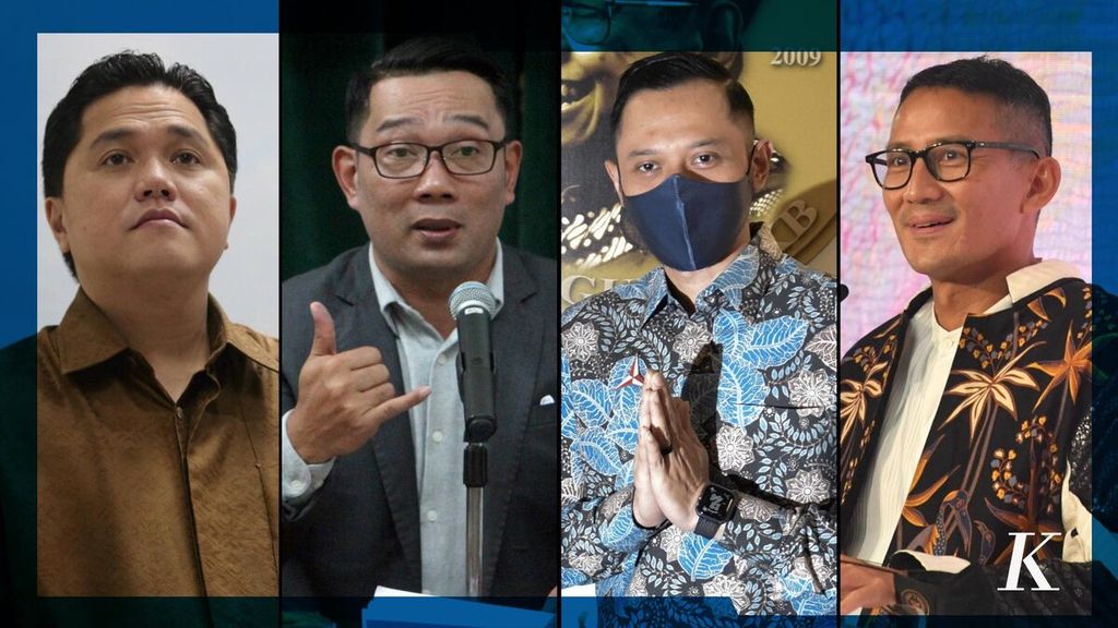 Peta persaingan untuk memperebutkan posisi cawapres di Pemilu 2024 diperkirakan akan sengit. Poltracking merilis hasil survei elektabilitas bakal cawapres 2024 di lima provinsi di Pulau Jawa. Hasilnya, ada empat nama dominan yang muncul, yaitu Agus Harimurti Yudhoyono, Erick Thohir, Ridwan Kamil, dan Sandiaga Uno.
