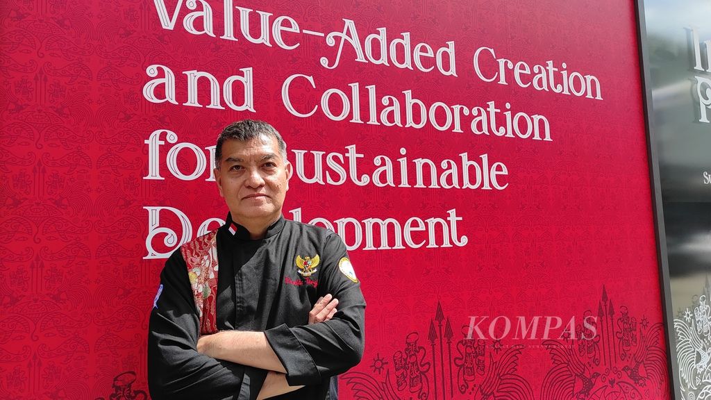 Chef Vindex Tengker di Davos, Swiss, Senin (23/5/2022).