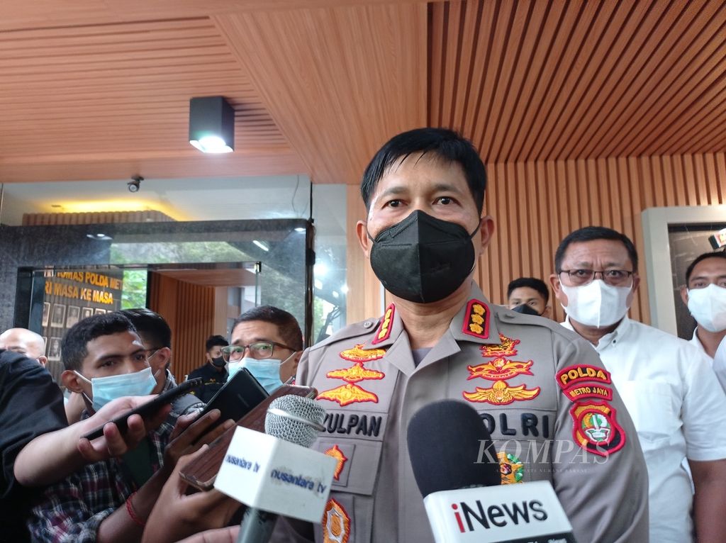 Kepala Bidang Humas Polda Metro Jaya Komisaris Besar Endra Zulpan di Polda Metro Jaya.
