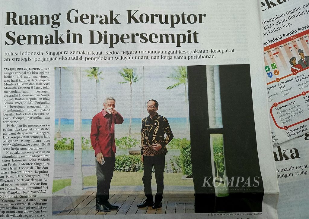 Kompas Daily edition 26 January 2022.
