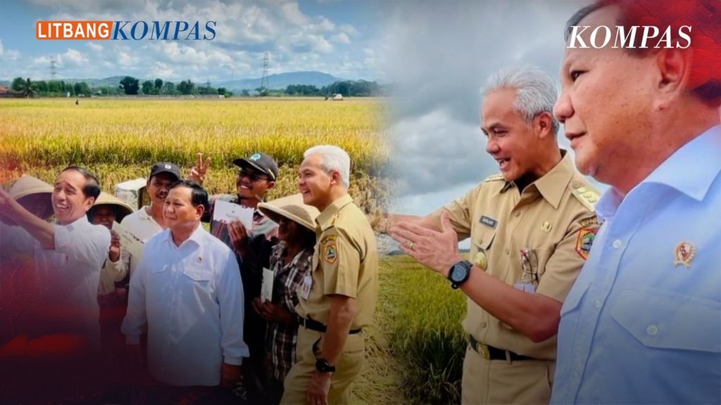 Kebersamaan Presiden Joko Widodo dengan dua tokoh potensial capres, yakni Menteri Pertahanan Prabowo Subianto dan Gubernur Jawa Tengah Ganjar Pranowo, dalam momentum panen raya padi di Kebumen, Jawa Tengah, Jumat (10/3/2023), memunculkan spekulasi adanya perjodohan kedua tokoh itu untuk berkontestasi di Pemilihan Presiden 2024.