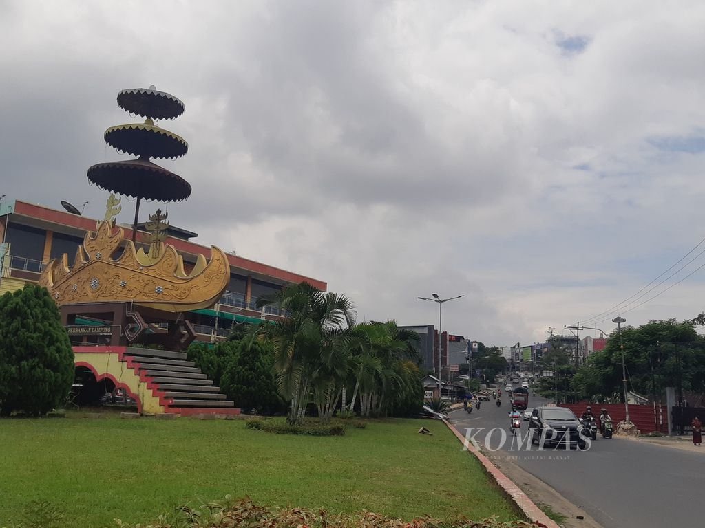 Suasana kota Bandar Lampung, ibu kota Provinsi Lampung, Kamis (16/3/2023).