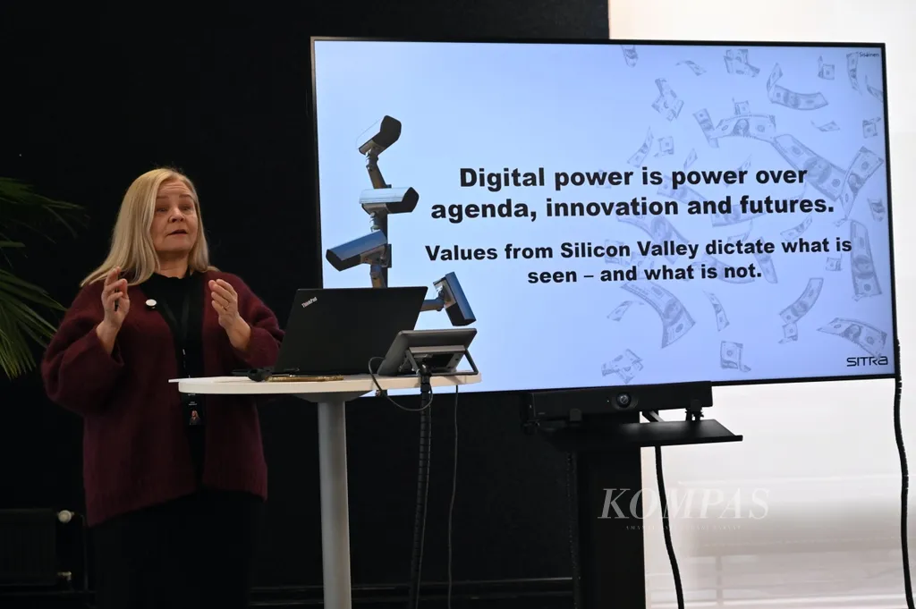 Senior leader at the Finnish Innovation Fund Sitra, Tina Harkonen, explained the role of AI in democracy. This explanation was delivered during the discussion "Digital Innovations and Future Skills" in Helsinki, Finland, on Wednesday (9/4/2025).