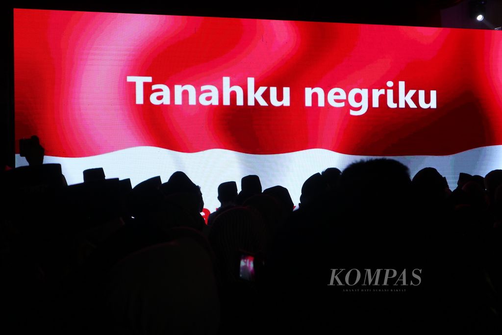 Suasana acara Doa Polri untuk Negeri, Pesantren Kawal NKRIdalam rangka Haul Almarhumin, Sesepuh, dan Warga Pondok Buntet Pesantren di Pondok Buntet Pesantren, Kabupaten Cirebon, Jawa Barat, Selasa (26/7/2022). Dalam kegiatan itu, Kepala Polri Jenderal (Pol) Listyo Sigit Prabowo menemui sejumlah kiai di wilayah Cirebon.