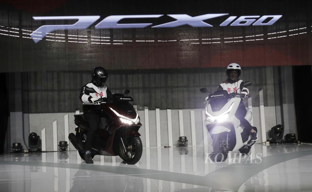 Peluncuran New Honda PCX160 di AHM Safety Riding &amp; Training Center, Deltamas, Cikarang, Kabupaten Bekasi, Jawa Barat, Jumat (6/11/2024). 