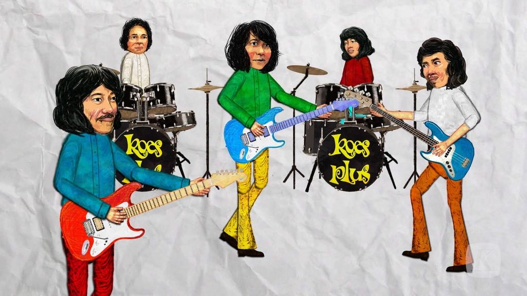 Ilustrasi para personel Koes Plus.