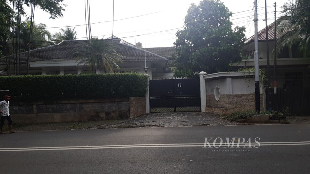 Rumah di Jalan Brawijaya, Jakarta Selatan yang diincar mafia tanah grup AS. Foto diambil 25 Maret 2021.